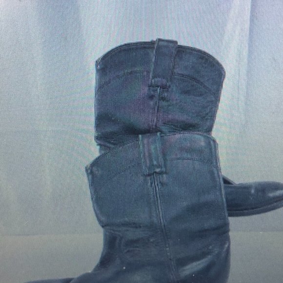 JUSTINS BLACK LEATHER BOOTS Women/Girls (4 D) - Picture 4 of 8